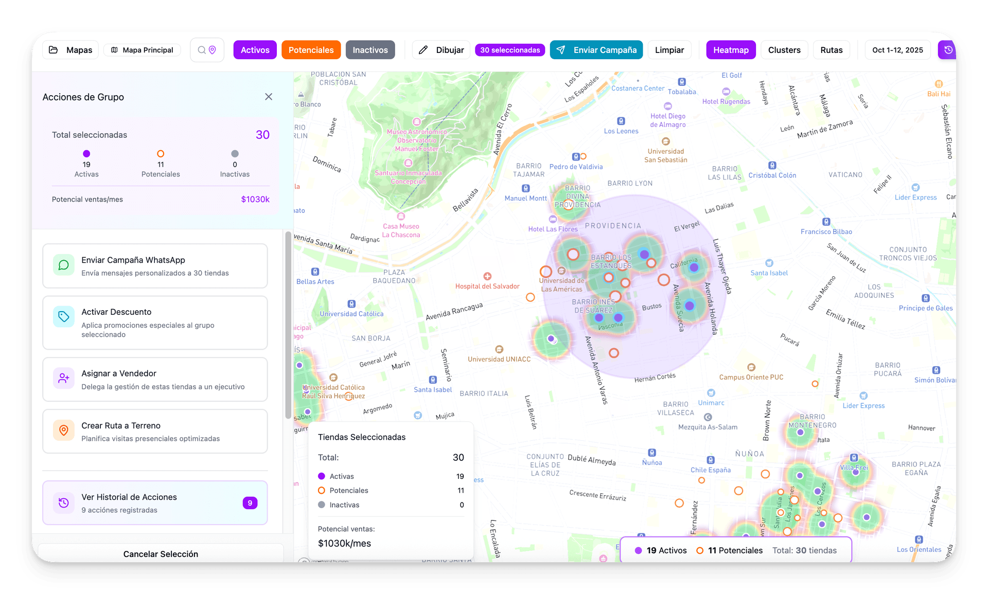 Análisis espacial Mintii - Mapa de territorio